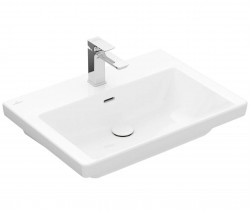 VILLEROY & BOCH - Subway 3.0 Umyvadlo 65x47 cm, s přepadem, otvor pro baterii, CeramicPlus, alpská bílá (4A7065R1)