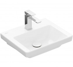 VILLEROY & BOCH - Subway 3.0 Umývátko 45x37 cm, bez přepadu, otvor pro baterii, CeramicPlus, alpská bílá (437046R1)