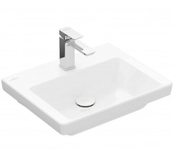 VILLEROY & BOCH - Subway 3.0 Umývátko 50x40 cm, bez přepadu, otvor pro baterii, CeramicPlus, alpská bílá (437051R1)