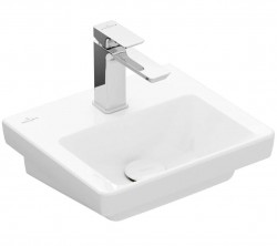 VILLEROY & BOCH - Subway 3.0 Umývátko nábytkové 37x31 cm, bez přepadu, otvor pro baterii, CeramicPlus, Stone White (437038RW)