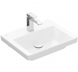 VILLEROY & BOCH - Subway 3.0 Umývátko nábytkové 50x40 cm, bez přepadu, otvor pro baterii, CeramicPlus, alpská bílá (4370FGR1)