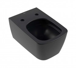 VILLEROY & BOCH - Subway 3.0 Závěsné WC, TwistFlush, Rimless, CeramicPlus, Pure Black (4610T0R7)