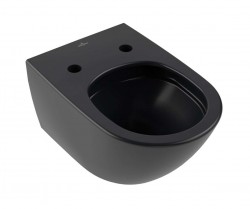 VILLEROY & BOCH - Subway 3.0 Závěsné WC, TwistFlush, Rimless, CeramicPlus, Pure Black (4670T0R7)
