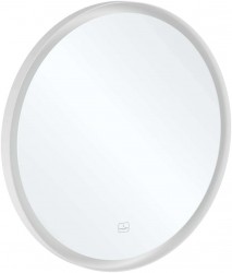 VILLEROY & BOCH - Subway 3.0 Zrcadlo v rámu s LED osvětlením, průměr 71 cm, dotykový senzor (A4647100)