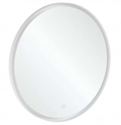 VILLEROY & BOCH - Subway 3.0 Zrcadlo v rámu s LED osvětlením, průměr 91 cm, dotykový senzor (A4649100)