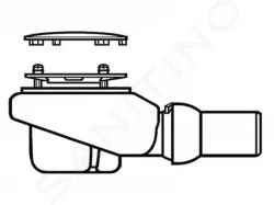 VILLEROY & BOCH - Subway Infinity Odtoková souprava Tempoplex Plus Compact, průměr 90 mm, bílá (92260068)