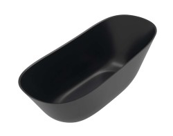 VILLEROY & BOCH - Theano Volně stojící vana 170x75 cm, Silent Flow, Quaryl, Pure Black (UBQ170ANH7F200TVR7)