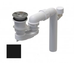 VILLEROY & BOCH - Vanová odtoková a přepadová souprava, ViFlow, Pure Black (U909530R7)