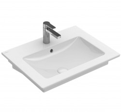 VILLEROY & BOCH - Venticello Umyvadlo 60x50 cm, s přepadem, otvor pro baterii, alpská bílá (41246001)
