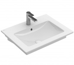 VILLEROY & BOCH - Venticello Umyvadlo 60x50 cm, s přepadem, otvor pro baterii, CeramicPlus, alpská bílá (412460R1)