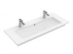 VILLEROY & BOCH - Venticello Umyvadlo nábytkové 120x50 cm, s přepadem, 2 otvory pro baterii, alpská bílá (4104CK01)