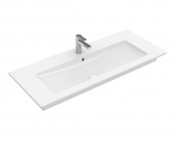 VILLEROY & BOCH - Venticello Umyvadlo nábytkové 120x50 cm, s přepadem, otvor pro baterii, CeramicPlus, alpská bílá (4104CLR1)