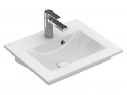 VILLEROY & BOCH - Venticello Umývátko 50x42 cm, s přepadem, 1 otvor pro baterii, CeramicPlus, alpská bílá (412450R1)