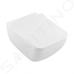 VILLEROY & BOCH - Venticello Závěsné WC se sedátkem SoftClosing, DirectFlush, CeramicPlus, alpská bílá (4611RLR1)