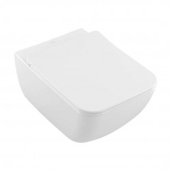 VILLEROY & BOCH - Venticello Závěsné WC se sedátkem SoftClosing, DirectFlush, CeramicPlus, alpská bílá (4611RLR1)