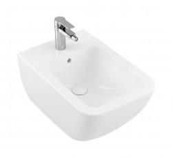 VILLEROY & BOCH - Venticello Závěsný bidet, s 1 otvorem pro baterii, CeramicPlus, Stone White (441100RW)