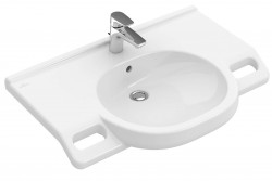 VILLEROY & BOCH - ViCare Umyvadlo Vita 80x55 cm, s přepadem, otvor pro baterii, CeramicPlus, alpská bílá (412080R1)