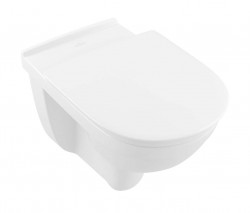 VILLEROY & BOCH - ViCare Závěsné WC bezbariérové, zadní odpad, DirectFlush, CeramicPlus, alpská bílá (4695R0R1)