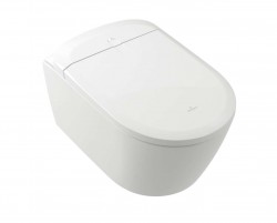 VILLEROY & BOCH - ViClean Elektronický bidet s keramikou, závěsný, DirectFlush, CeramicPlus, SoftClosing, alpská bílá (V16EN2R1)