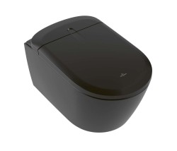 VILLEROY & BOCH - ViClean Elektronický bidet s keramikou, závěsný, DirectFlush, CeramicPlus, SoftClosing, černá (V16EN2R7)