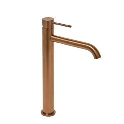 Vysoká umyvadlová baterie SAT Aurum bez výpusti broušená rose gold SATBAUR285BRG (SATBAUR285BRG)