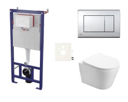 Závěsný WC set do lehkých stěn / předstěnová SAT Infinitio SIKOSSIN21K (SIKOSSIN21K)