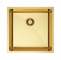 Zlatý ocelový dřez jednokomorový 44 x 44 cm, Velazo VELAZ(4444G)