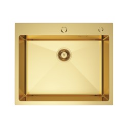 Zlatý ocelový dřez s jedním dřezem 60 x 50 cm, Velazo VELAZ(6050G)