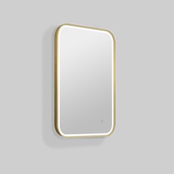 Zrcadlo se senzorem SAT Mood 60x80 cm broušené zlato SATZMOOD6080BZ (SATZMOOD6080BZ)