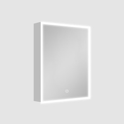 Zrcadlová skříňka s osvětlením SAT 45x60 cm kov hliník SATZGALED4560AL (SATZGALED4560AL)