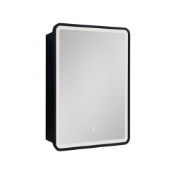 Zrcadlová skříňka s osvětlením SAT 50x71 cm černá SATZGALED5071CE (SATZGALED5071CE)