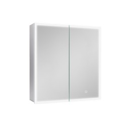 Zrcadlová skříňka s osvětlením SAT 65x70 cm kov hliník SATZGALED6570AL (SATZGALED6570AL)