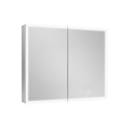 Zrcadlová skříňka s osvětlením SAT 80x60 cm kov hliník SATZGALED8060AL (SATZGALED8060AL)