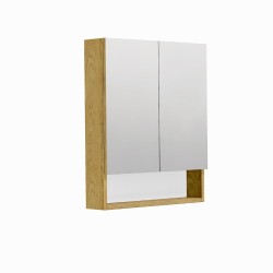 Zrcadlová skříňka SAT Cubeway 60x14x72 cm lamino dub hickory GALCU60DH (GALCU60DH)