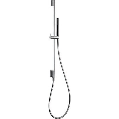 TRES - Posuvná tyč s nástěnným přívodem vodyO 14 mm. Délka 760 mm. Ruční sprcha, proti usaz. vod. kamene. Flexi hadice SATIN. (03493101)