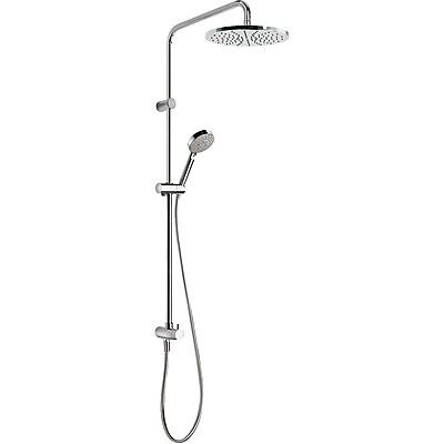TRES - Sprchová tyč ECO-TERMPevná sprcha O 225 mm. Flexi hadice SATIN. Ruční masážní sprcha O 100 mm. (5 funkcí). S nástěnným  (06163505)